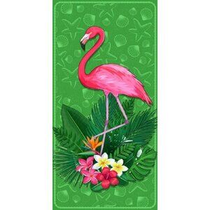 New Garden Green Flamingo Beach Bath Pool Gift Towel Bird Pink Starfish Shells